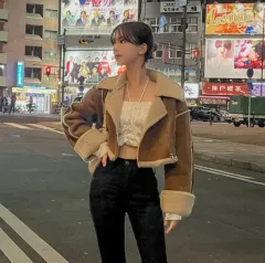 シープスキン ファー スウェード クロップド ムートン