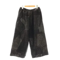 ワイズ Y's ヨウジヤマモト W/C RANDOM HOUNDSTOOTH JQ FRONT TUCK MACKIN PANTS ワイドパンツ タック 1 ブラック グレー /ES ■OSのサムネイル