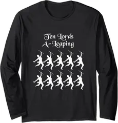 送料無料 100%コットン (十の主 飛躍する十二日間) 面白い長袖Tシャツ メンズ レディース かわいい ユーモア パロディ 柔らかい肌触り 快適 軽い 通勤 部屋着 春秋「背面印刷可、備考必須」