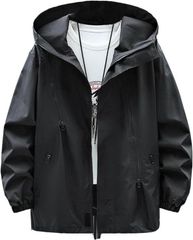 デザイン マウンテンパーカー ブラック Lサイズ メンズ アウター アウトドア ジャケット 防寒 通勤 通学 HMRMSMT A15