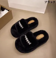 ファースリッパ レディース もこもこ サンダル 6cmヒール 滑り止め 厚底 おしゃれ 屋内外兼用 暖かい