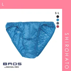 27％OFF【メール便】【SHIROHATO公式】【正規品・新品】ブロス バイ ワコールメン レースブリーフ SML メンズ 前とじ ノーマル丈 通気性 BROS by WACOAL MEN(L)