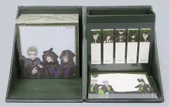 【中古】文房具その他 ディアソムニア寮 ステーショナリーセット(付箋・メモ帳 ペンスタンド付き) 「ディズニー ツイステッドワンダーランド」