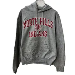 Champion プリントスウェット パーカー S グレー チャンピオン フーディー プルオーバー トップス 秋物 a712-6275