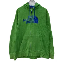 THE NORTH FACE プリントスウェット パーカー L グリーン ブルー ザノースフェイス ジップアップ ジップパーカー プリント 秋物 a712-6392