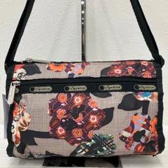 7409　LeSportsac レスポートサック　ショルダーバッグ　小さめ　ミニ　ブラック　黒　ベージュ　レディース　軽量　花柄　フラワー
