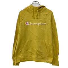 Champion プリントスウェット パーカー L イエロー チャンピオン プルオーバー フーディー ワンポイント スウェット 秋物 a712-6285