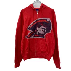 Champion プリントスウェット パーカー S レッド チャンピオン ジップアップ ジップパーカー フーディー ビッグプリント 秋物 a712-6303