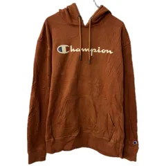 Champion ロゴスウェット パーカー L ブラウン チャンピオン フーディー プルオーバー プリント トップス 秋物 a712-6365