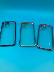 iPhone 12 mini ケース 5.4インチ クリアケース メッキフレーム 3点セット まとめ売り