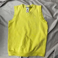 adidas GOLF アディダスゴルフ　Vネックベスト　ゴルフウェア　Lサイズ　レディース　裏起毛　イエロー　黄色