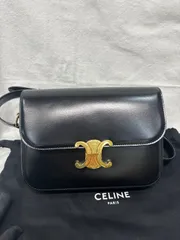 (人気美品）CELINE（セリーヌ） トリオンフ金具 レザー ショルダーバッグ
