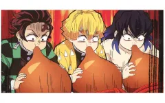 【中古】雑貨 竈門炭治郎＆我妻善逸＆嘴平伊之助 バスタオル3 「鬼滅の刃」