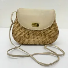 LANCEL　ランセル　ヴィンテージ　ショルダーバッグ　かごバッグ　ストロー　ラタン