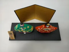 【送料無料】雛人形 お内裏様 お雛様 陶器製 親王飾り 屏風 台座付き ひな人形 ひな祭り 置物 伝統工芸 節句飾り　251216-5T