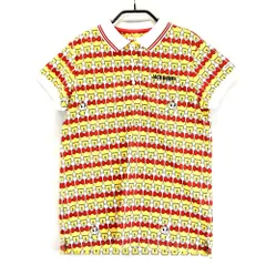 サイズ：1 JACK BUNNY ジャックバニー ×Fujikop Pro 半袖ポロシャツ ドラミちゃん総柄 イエロー系 [240101571022] ゴルフウェア レディース ストスト