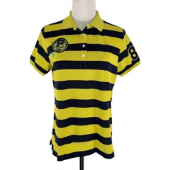 PEARLY GATES ポロシャツ 半袖 ゴルフウェア ボーダー サイズ2 M相当 レディース 古着