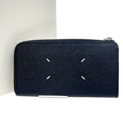 MAISON MARGIELA マルジェラ 長財布 ジッパー 財布 ブラック レザー 32BS338