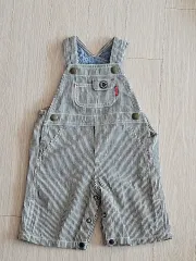 ミッキーハウス ストライプ オーバーオール 80