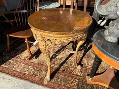 アンティーク/レトロ/イタリア/サイドテーブル/アイアンテーブル/猫脚/ラウンドテーブル/インテリア