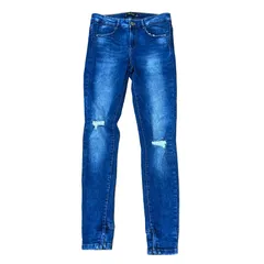 ZARA TRAFALUC スキニーデニム ダメージ加工 インディゴ サイズ36 レディースS ザラ