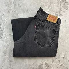 デニムパンツ　Levi's　リーバイス　550　ボトムス　古着　ブラック　スミクロ　黒　W35 L29