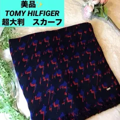 トミーヒルフィガー　超大判　スカーフ　TOMY HILFIGER 　ストール　ビンテージ　美品のサムネイル