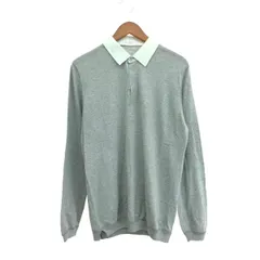 BRUNELLO CUCINELLI ブルネロクチネリ 襟切替ポロシャツ サイズ:サイズ不明     グレー メンズ / 240001177447のサムネイル