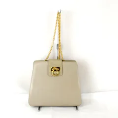 『USED』 フェラガモ ガンチーニ ショルダーバッグ レザー ベージュ