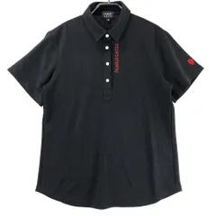 サイズ：2 PEARLY GATES パーリーゲイツ 2022年 半袖ポロシャツ バイヤス ロゴ柄 ブラック系 [240101577569] ゴルフウェア レディース ストスト