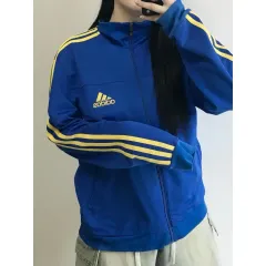 アディダス 3本線 トラックジャージ ブルー/イェロー ジャージ 105
