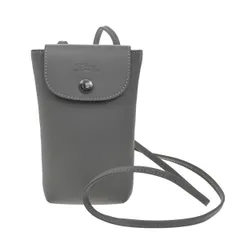 LONGCHAMP ロンシャン ミニ ショルダーバッグ グレー レザー 61BS320