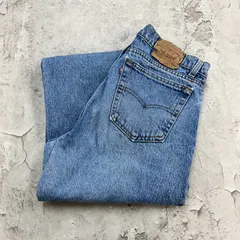 90s　USA製　デニムパンツ　Levi's　リーバイス　550　ボトムス　古着　インディゴブルー　青　W34 L33