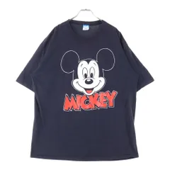 VINTAGE (ヴィンテージ) 90s Disney Mickey Mouse ディズニー ミッキーマウス ビッグフェイスプリント 半袖Tシャツ カットソー ブラック
