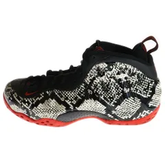 NIKE (ナイキ) AIR FOAMPOSITE ONE 314996-101 エアフォームポジットワン アルビノスネークスキン ハイカットスニーカー ブラック/ホワイト US12/30cm