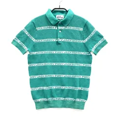 サイズ：1 JACK BUNNY ジャックバニー  半袖ポロシャツ ニット ロゴボーダー柄 グリーン系 [240101575317] ゴルフウェア レディース ストスト