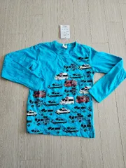 (日本) キッズ 自動車 長袖 Tシャツ 130 新品