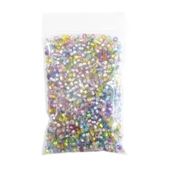 DIY ハンドメイド用 パーツ ビーズ カラーアソート（銀系） サイズ 4mm 約90g入