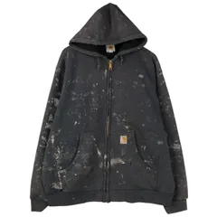 古着 カーハート Carhartt ペイント スウェットフルジップパーカー メンズXXL相当/eaa603588