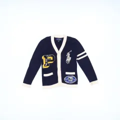 S/P(8) ポロ キッズ児童 ビックポニー ニット カーディガン 1215H1