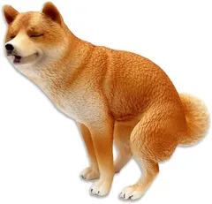 HIRAISM 犬 フィギュア おもちゃ パグ 柴犬 ユーモアポーズ デスク飾り 癒し ギフト インテリア コレクション (柴犬/ポーズB, 約7cmx5cmx4cm)
