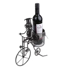 ボトルホルダー ワインラック アンティーク調 手作りの美しい (自転車)