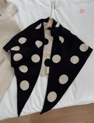 両面使用 ウール混紡 三角ストール 秋冬 レディース 保温