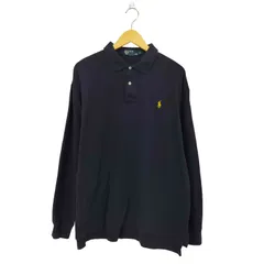 ポロバイラルフローレン Polo by RALPH LAUREN 90s ワンポイント ポニー刺繍 ロングスリーブ ポロシャツ メンズ  L