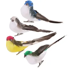 リアル かわいい 鳥のオブジェ 小鳥さん（中）4点セット インテリアのアクセント ナチュラルテイスト お部屋 SNS映え