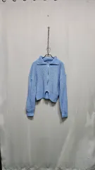 クロップド ニットカーディガン