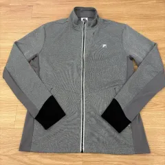 FILA フィラ グレー/ブラック ジップアップ ジャケット 95