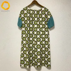 #snc ホコモモラ jocomomola ワンピース 40 ベージュ 緑 黄色 ドット柄 レディース [904786]