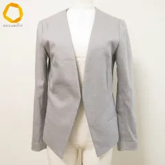 #anc セオリー theory ジャケット 00 グレー ノーカラー 薄手 小さいサイズ レディース [968877]