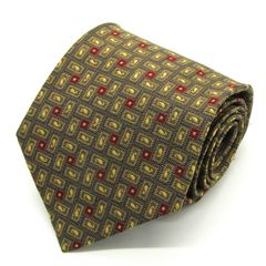 エルメネジルドゼニア ブランド ネクタイ ペイズリー シルク 未使用タグ付 PO メンズ ブラウン Ermenegildo Zegna
